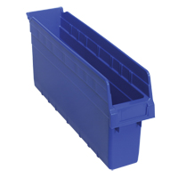 Store-Max Shelf Bins, 4-3/8" W x 8" H x 17-7/8" D, Blue, 56 lbs. Capacity Sidevic Inc.