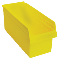 Store-Max Shelf Bins, 8-3/8" W x 8" H x 17-7/8" D, Yellow, 56 lbs. Capacity Sidevic Inc.