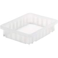 Contenant Divider Box, Plastique, 10,875" la x 8,25" p x 2,5" h, Transparent Sidevic Inc.