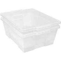 Plastic Latch Container, 15.875" W x 21" D x 7.75" H, Clear Sidevic Inc.