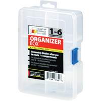 Boîte &agrave; compartiments en plastique, 4,75" la x 6,75" p x 2,25" h, 6 compartiments Sidevic Inc.