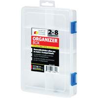 Boîte &agrave; compartiments en plastique, 5,5" la x 7,75" p x 1,75" h, 8 compartiments Sidevic Inc.