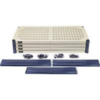 &eacute;tag&egrave;re en fils m&eacute;talliques avec tablettes en plastique, Cadre en fils m&eacute;talliques avec tablettes en plastique, Sans boulons, Capacit&eacute; 600 lb, 30" la x 72" h x 18" p Sidevic Inc.