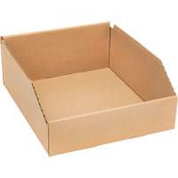 Deep Corrugated Parts Bins, 9-3/4" W x 11-1/4" D x 4-1/2" H, Beige Sidevic Inc.