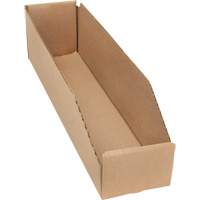 Deep Corrugated Parts Bins, 3-3/4" W x 17-1/4" D x 4-1/2" H, Beige Sidevic Inc.
