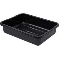 All-Purpose Ribbed-Bottom Storage Tub, 5" H x 15" D x 21" L, Plastic, Black Sidevic Inc.
