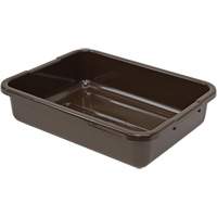 All-Purpose Ribbed-Bottom Storage Tub, 5" H x 15" D x 21" L, Plastic, Brown Sidevic Inc.
