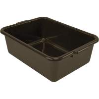 All-Purpose Flat-Bottom Storage Tub, 7" H x 15" D x 21" L, Plastic, Brown Sidevic Inc.