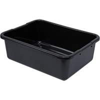 All-Purpose Ribbed-Bottom Storage Tub, 7" H x 15" D x 21" L, Plastic, Black Sidevic Inc.