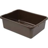 All-Purpose Ribbed-Bottom Storage Tub, 7" H x 15" D x 21" L, Plastic, Brown Sidevic Inc.