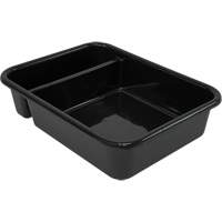 All-Purpose Compartmentalized Storage Tub, 7" H x 15" D x 20" L, Plastic, Black Sidevic Inc.
