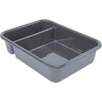 All-Purpose Compartmentalized Storage Tub, 5" H x 15" D x 20" L, Plastic, Grey Sidevic Inc.