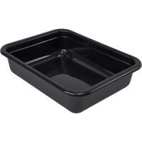 All-Purpose Flat-Bottom Storage Tub, 5" H x 17" D x 22" L, Plastic, Black Sidevic Inc.