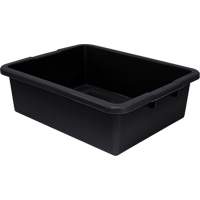 All-Purpose Ribbed-Bottom Storage Tub, 7" H x 17" D x 22" L, Plastic, Black Sidevic Inc.