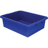 All-Purpose Ribbed-Bottom Storage Tub, 7" H x 17" D x 22" L, Plastic, Blue Sidevic Inc.
