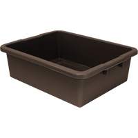 All-Purpose Ribbed-Bottom Storage Tub, 7" H x 17" D x 22" L, Plastic, Brown Sidevic Inc.