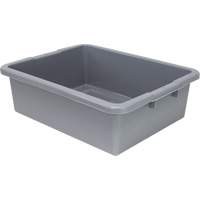 All-Purpose Ribbed-Bottom Storage Tub, 7" H x 17" D x 22" L, Plastic, Grey Sidevic Inc.