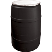Polyethylene Drums, 55 US gal (45 imp. gal.), Open Top, Black Sidevic Inc.