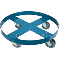 Chariot pour baril, Acier, Capacit&eacute;e 1000 lb, Diam&egrave;tre 24", Roue en Polyur&eacute;thane Sidevic Inc.