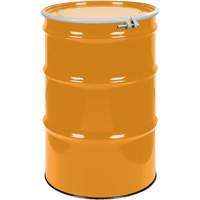 Barils en acier, 55 gal. US (45 gal. imp.), Non doubl&eacute;, Orange, Dessus ouvert, UN1A2/Y1.5/150, Calibre 16 Sidevic Inc.