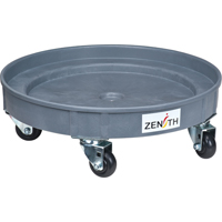 Leak Containment Drum Dolly, 24.25" dia. X 7.625" H, 1.5 US Gal. Spill Cap. Sidevic Inc.