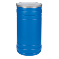 Barils en poly&eacute;thyl&egrave;ne, 15,5 gal. US (12,91 gal. imp.), Dessus ouvert, Bleu Sidevic Inc.