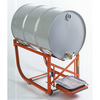 Support de baril avec plateau d'&eacute;gouttage, Capacit&eacute; de 55 gal. US (45 gal. imp.), Charge max. de 600 lb/272 kg Sidevic Inc.