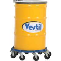 Octagon Drum Dolly, Steel, 2000 lbs. Capacity, 27-1/16" Diameter, Cast Iron Casters Sidevic Inc.