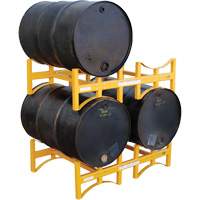 Porte-barils empilable en acier, 2 barils, Capacit&eacute; de 1600 lb, 45-1/2" la x 29-7/8" p x 12-3/4" h Sidevic Inc.
