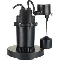 Thermoplastic Submersible Sump Pump, 2560 GPH, 115 V, 4.6 A, 1/3 HP Sidevic Inc.