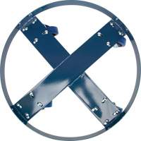 Drum Dolly, Steel, 1400 lbs. Capacity, 24" Diameter, Blue Elastic Casters Sidevic Inc.