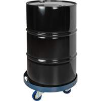 Drum Dolly, Steel, 1400 lbs. Capacity, 24" Diameter, Blue Elastic Casters Sidevic Inc.