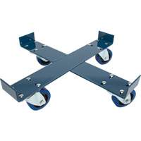 Drum Dolly, Steel, 1400 lbs. Capacity, 24" Diameter, Blue Elastic Casters Sidevic Inc.