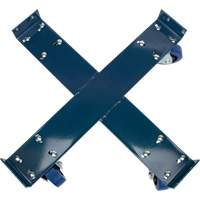 Drum Dolly, Steel, 1400 lbs. Capacity, 24" Diameter, Blue Elastic Casters Sidevic Inc.