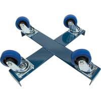 Drum Dolly, Steel, 1400 lbs. Capacity, 24" Diameter, Blue Elastic Casters Sidevic Inc.