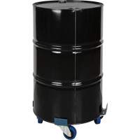 Drum Dolly, Steel, 1400 lbs. Capacity, 24" Diameter, Blue Elastic Casters Sidevic Inc.