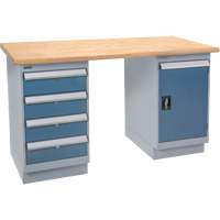 Heavy-Duty Workbench, Door & Drawers, 1500 lbs. Cap., 72" W x 36" D, 34" H Sidevic Inc.