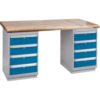Pre-Designed Workbench, Dual Drawers, 2500 lbs. Cap., 72" W x 30" D, 34" H Sidevic Inc.