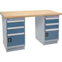 Pre-Designed Workbench, Dual Drawers, 2500 lbs. Cap., 72" W x 36" D, 34" H Sidevic Inc.