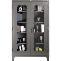 Armoires &agrave; fen&ecirc;tres claires, Acier, 4 Tablettes, 60" h x 48" la x 24" p Sidevic Inc.
