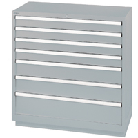 Armoires de rangement avec tiroirs, 7 tiroirs, 40-1/4" la x 22-1/2" p x 41-3/4" h, Gris Sidevic Inc.