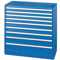 Armoires de rangement avec tiroirs, 9 tiroirs, 40-1/4" la x 22-1/2" p x 41-3/4" h, Bleu brillant Sidevic Inc.