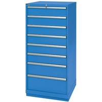 Armoires de rangement avec tiroirs, 8 tiroirs, 28-1/4" la x 28-1/2" p x 59-1/2" h, Bleu brillant Sidevic Inc.