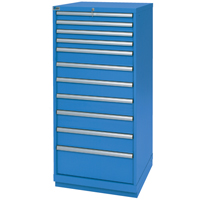 Armoires de rangement avec tiroirs, 11 tiroirs, 28-1/4" la x 28-1/2" p x 59-1/2" h, Bleu brillant Sidevic Inc.