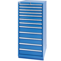 Armoires de rangement avec tiroirs, 12 tiroirs, 28-1/4" la x 28-1/2" p x 59-1/2" h, Bleu brillant Sidevic Inc.