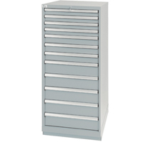 Armoires de rangement avec tiroirs, 12 tiroirs, 28-1/4" la x 28-1/2" p x 59-1/2" h, Gris Sidevic Inc.
