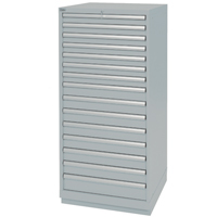 Armoires de rangement avec tiroirs, 15 tiroirs, 28-1/4" la x 28-1/2" p x 59-1/2" h, Gris Sidevic Inc.