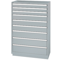 Armoires de rangement avec tiroirs, 9 tiroirs, 40-1/4" la x 22-1/2" p x 59-1/2" h, Gris Sidevic Inc.