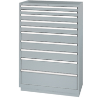 Armoires de rangement avec tiroirs, 10 tiroirs, 40-1/4" la x 22-1/2" p x 59-1/2" h, Gris Sidevic Inc.