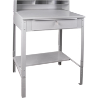 Pupitre d'atelier ouvert, 34-1/2" la x 30" p x 53" h, Gris Sidevic Inc.